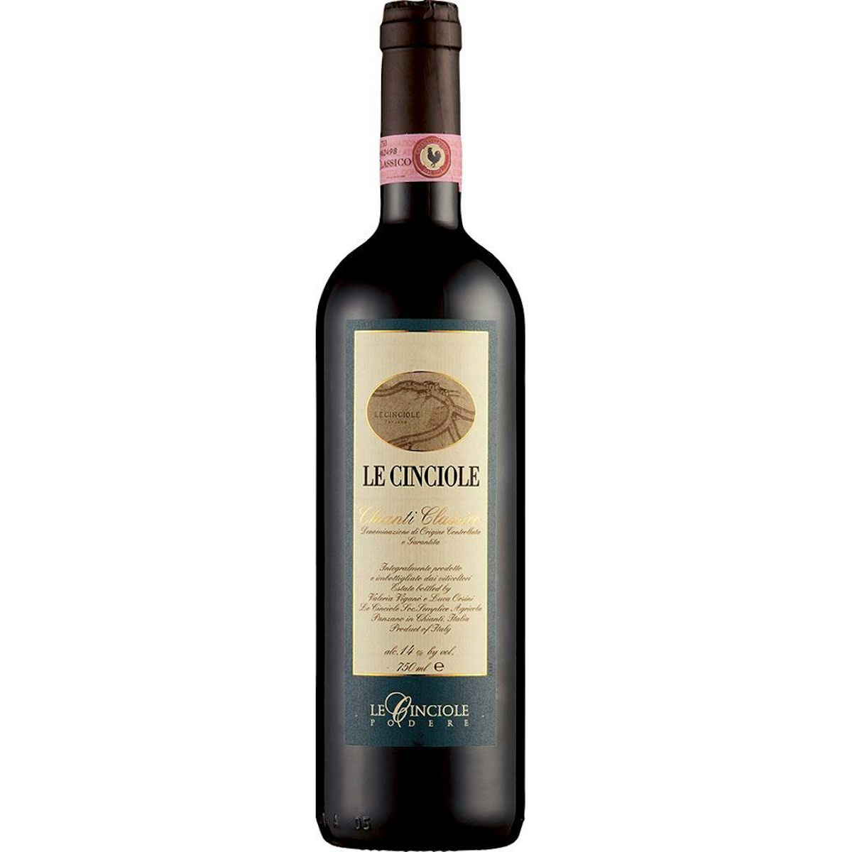 Pak om te zetten drijvend helder Chianti Classico DOCG Podere Le Cinciole Sangiovese Toscane rode wijn