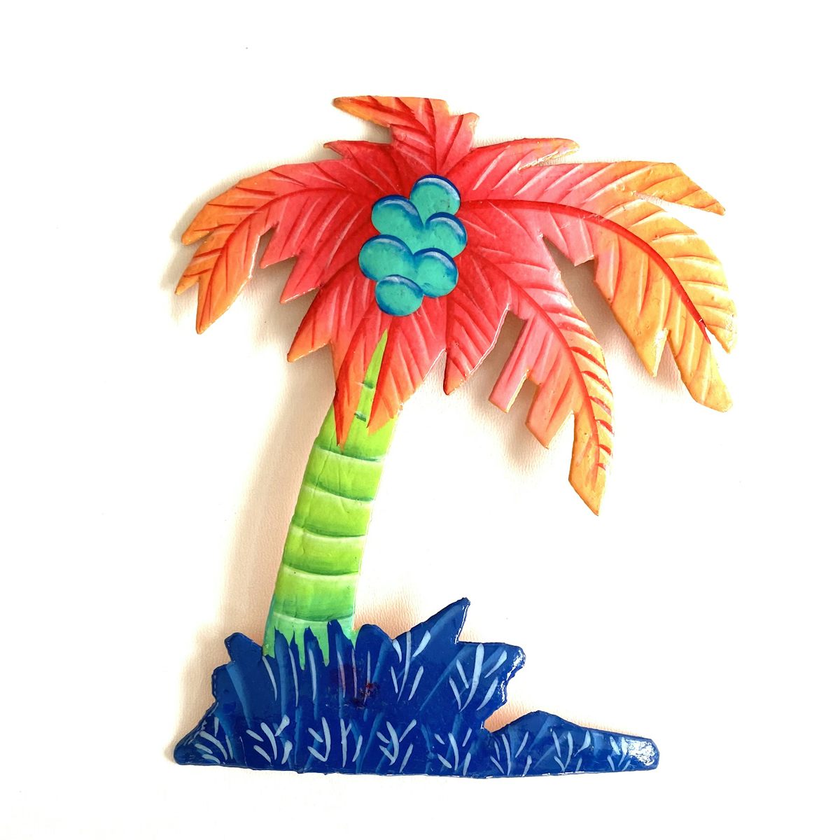 Vrolijk gekleurde palmboom van - M.040 | Stichting Help Haiti