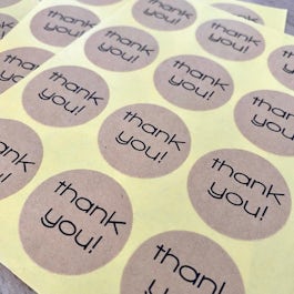 Stickervellen 'Thank You' woodcraft