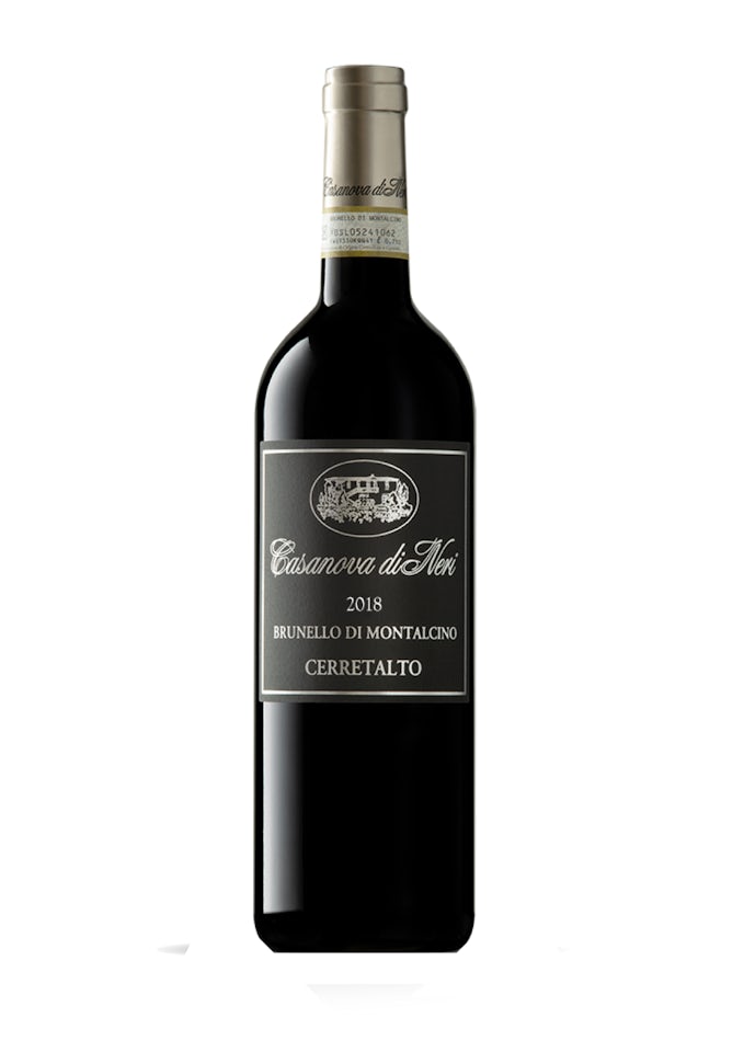 Casanova di Neri Cerretalto Brunello di Montalcino docg 2018 (kistje met 3 flessen)